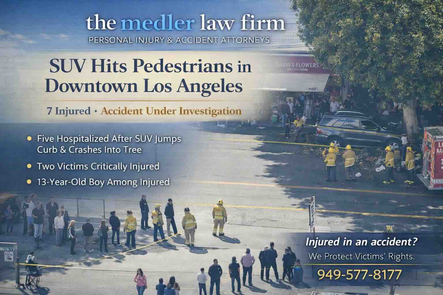 SUV Hits Pedestrians In Downtown Los Angeles