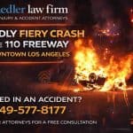 Deadly Fiery Crash on the 110 Freeway in Downtown Los Angeles