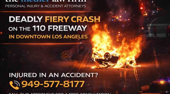Deadly Fiery Crash on the 110 Freeway in Downtown Los Angeles