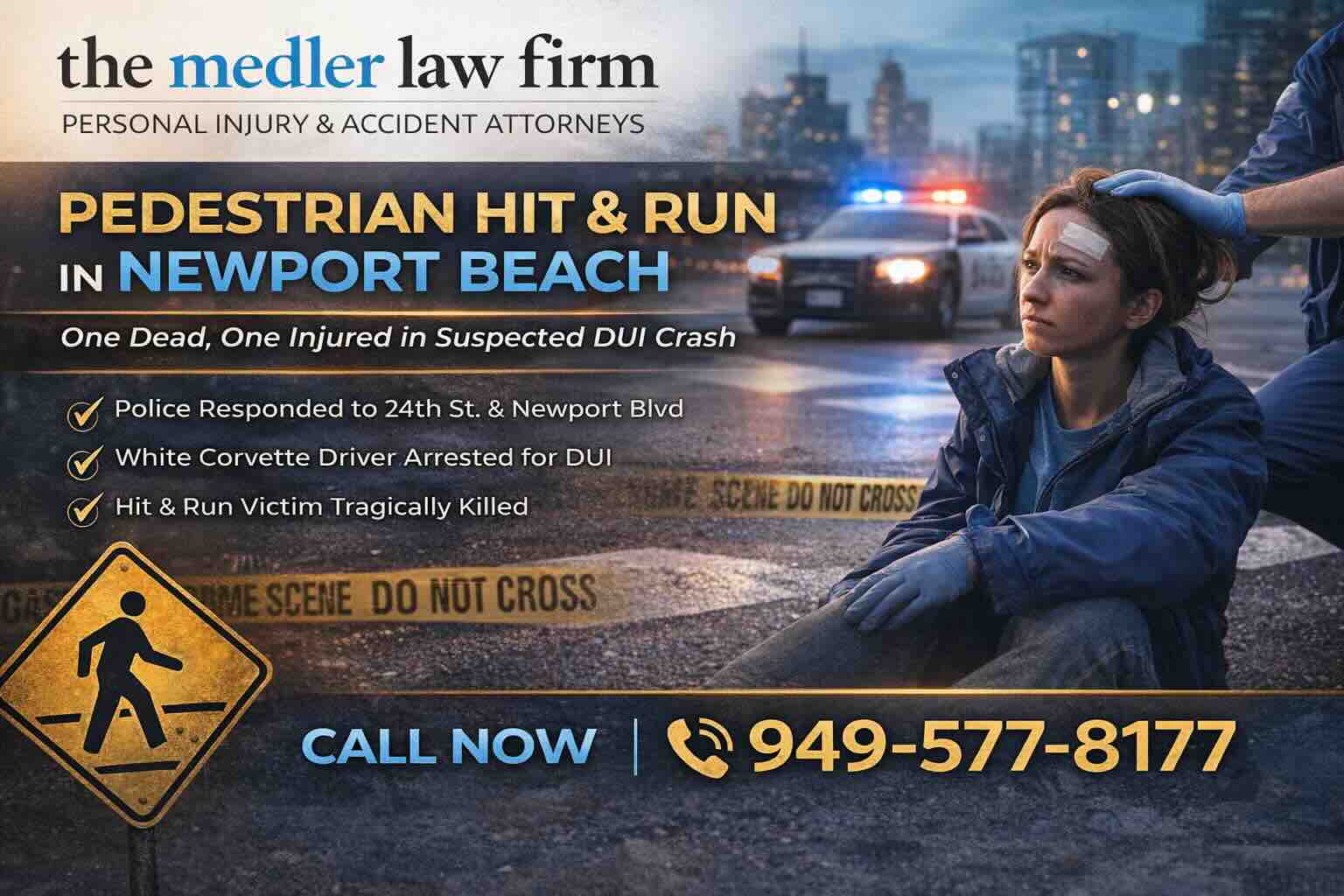 Pedestrian Hit and Run in Newport Beach