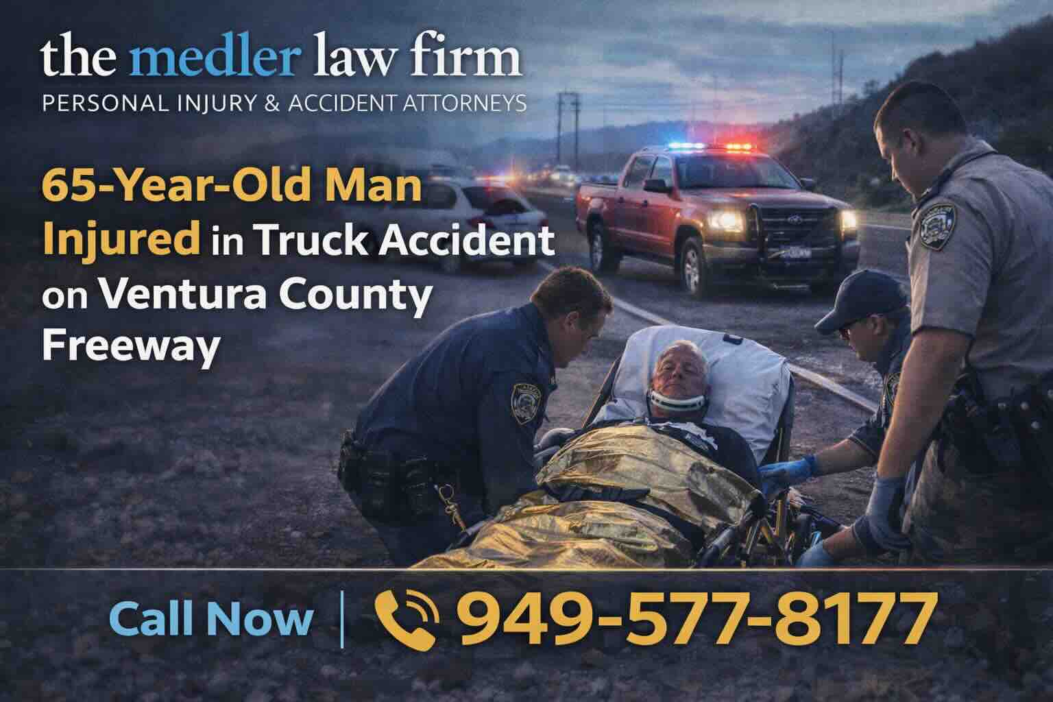 65-Year-Old Man Injured in Truck Accident on Ventura County Freeway
