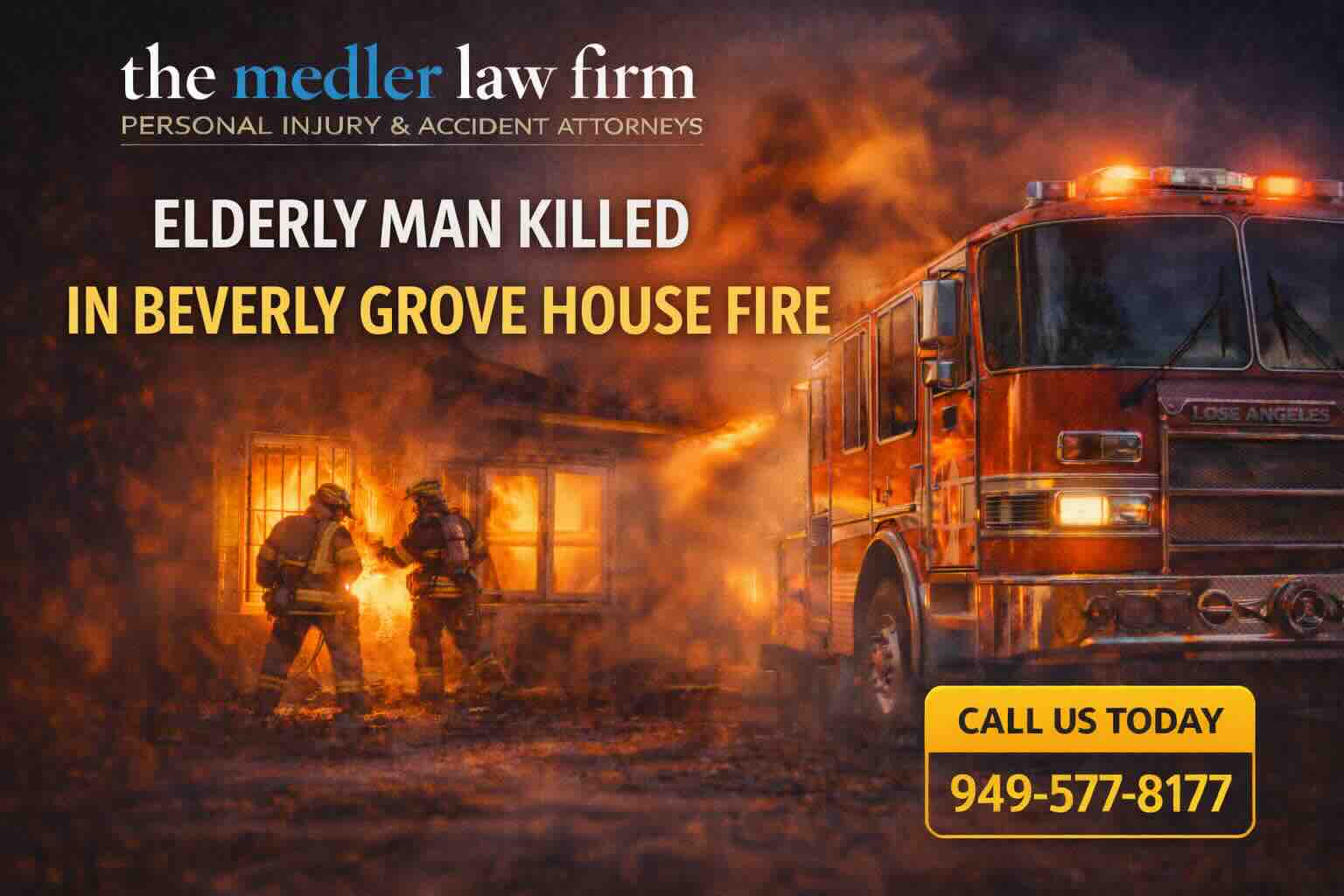 Elderly Man Killed in Beverly Grove House Fire