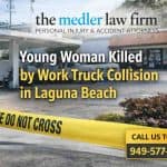 Young Woman Killed in Work Truck Collision in Laguna Beach