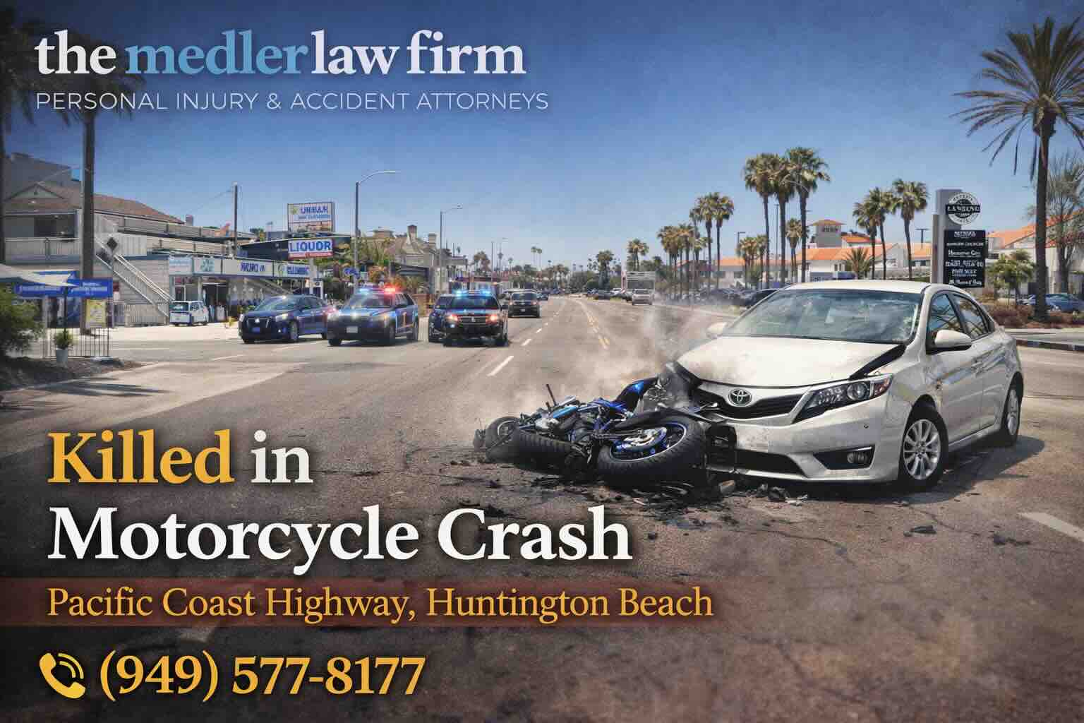 Killed in Motorcycle Crash: Pacific Coast Highway, Huntington Beach