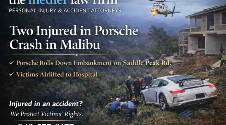 Two Injured in Porsche Crash in Malibu