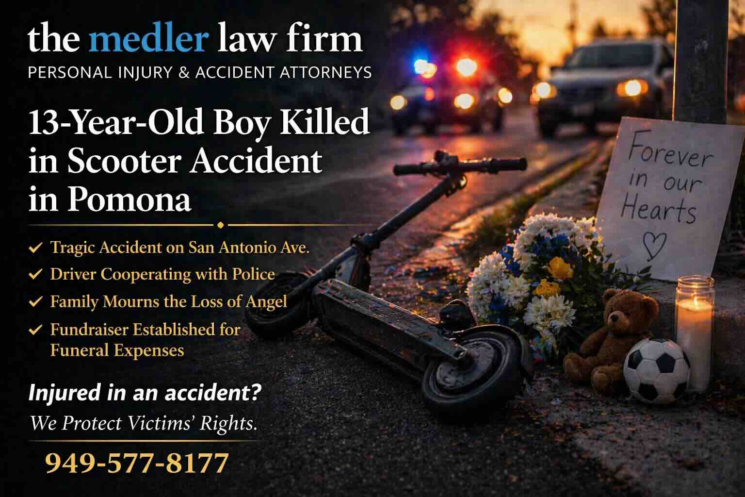 13-Year-Old Boy Killed in Scooter Accident in Pomona