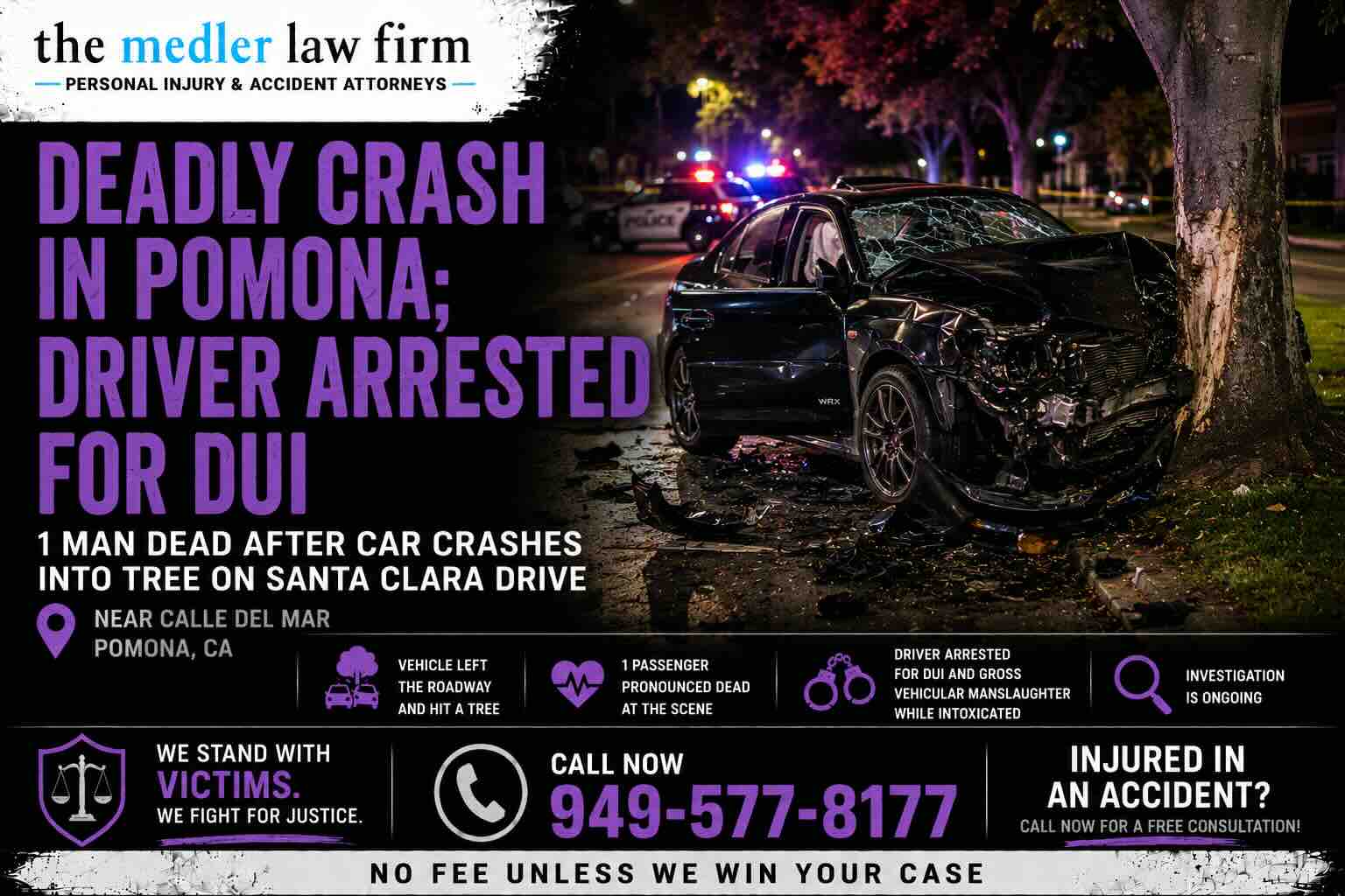 Deadly Crash in Pomona; Driver Arrested for DUI