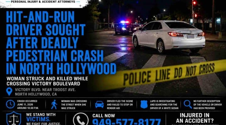 Hit-and-Run Driver Sought After Deadly Pedestrian Crash in North Hollywood
