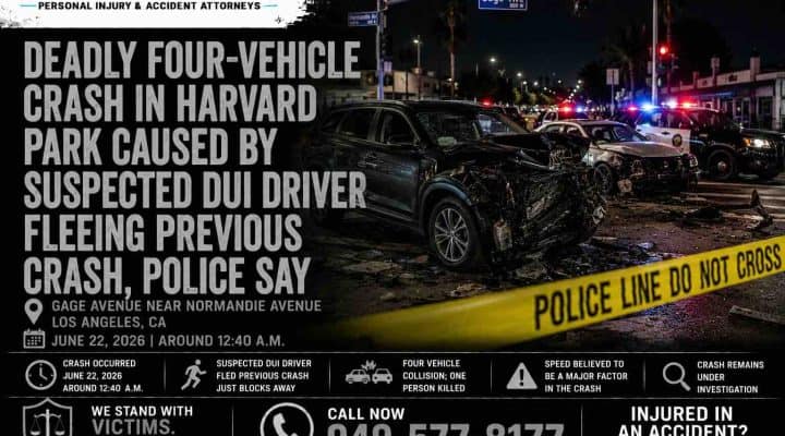 Deadly Four-Vehicle Crash in Harvard Park