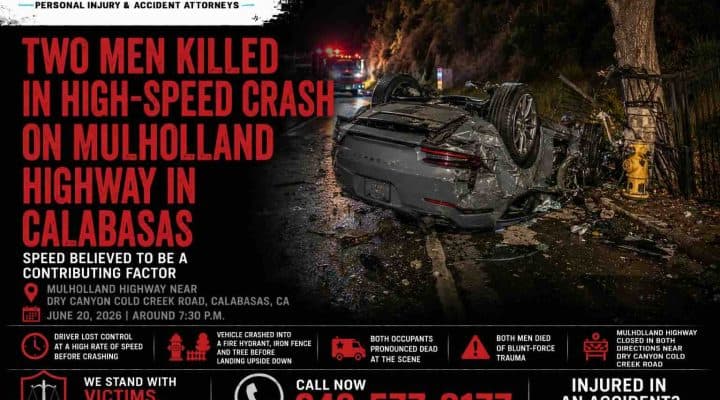 Two Men Killed in High-Speed Crash on Mulholland Highway in Calabasas