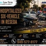 Eight Hospitalized After Six-Vehicle Crash in Reseda