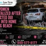 Two Women Hospitlized After Suspected DUI Crash into Home in Long Beach