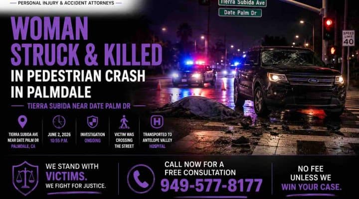 Woman Struck and Killed in Pedestrian Crash in Palmdale
