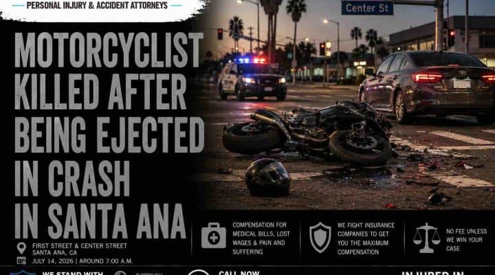 Motorcyclist Killed After Being Ejected in Crash in Santa Ana