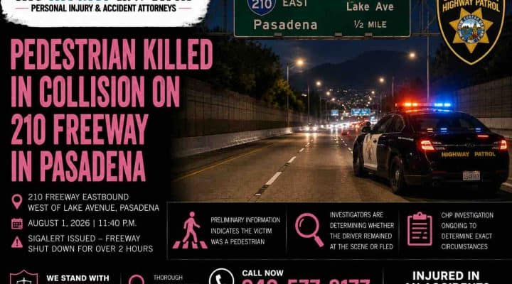 Pedestrian Killed in Collision on 210 Freeway in Pasadena