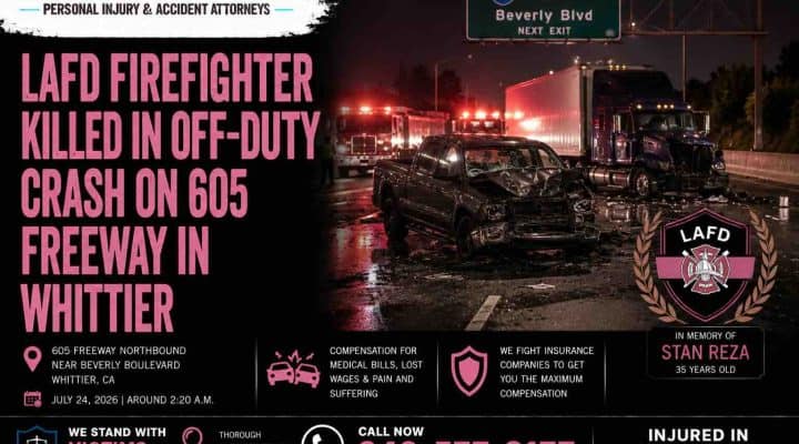 LAFD Firefighter in Off-Duty Crash on 605 Freeway in Whittier