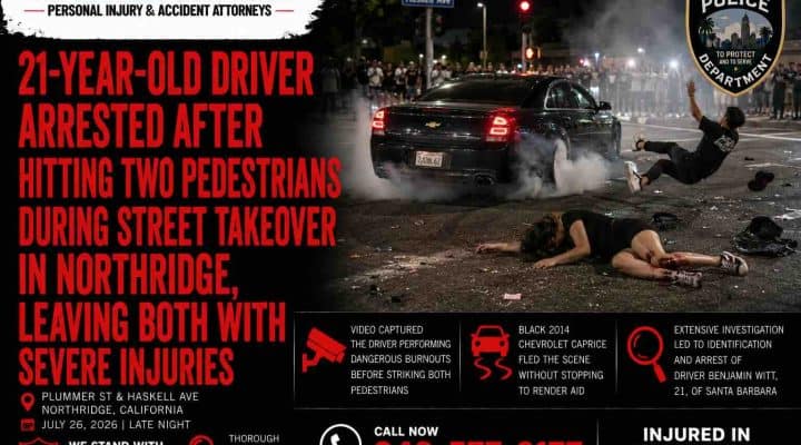 21-Year-Old Driver Arrested After Hitting Two Pedestrians During Street Takeover
