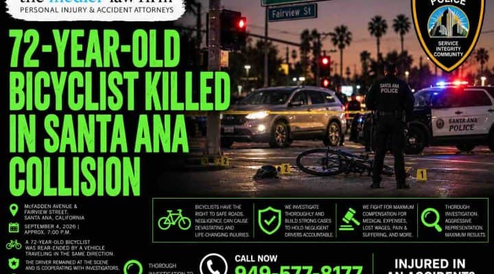 72-Year-Old Bicyclist Killed in Santa Ana Collision