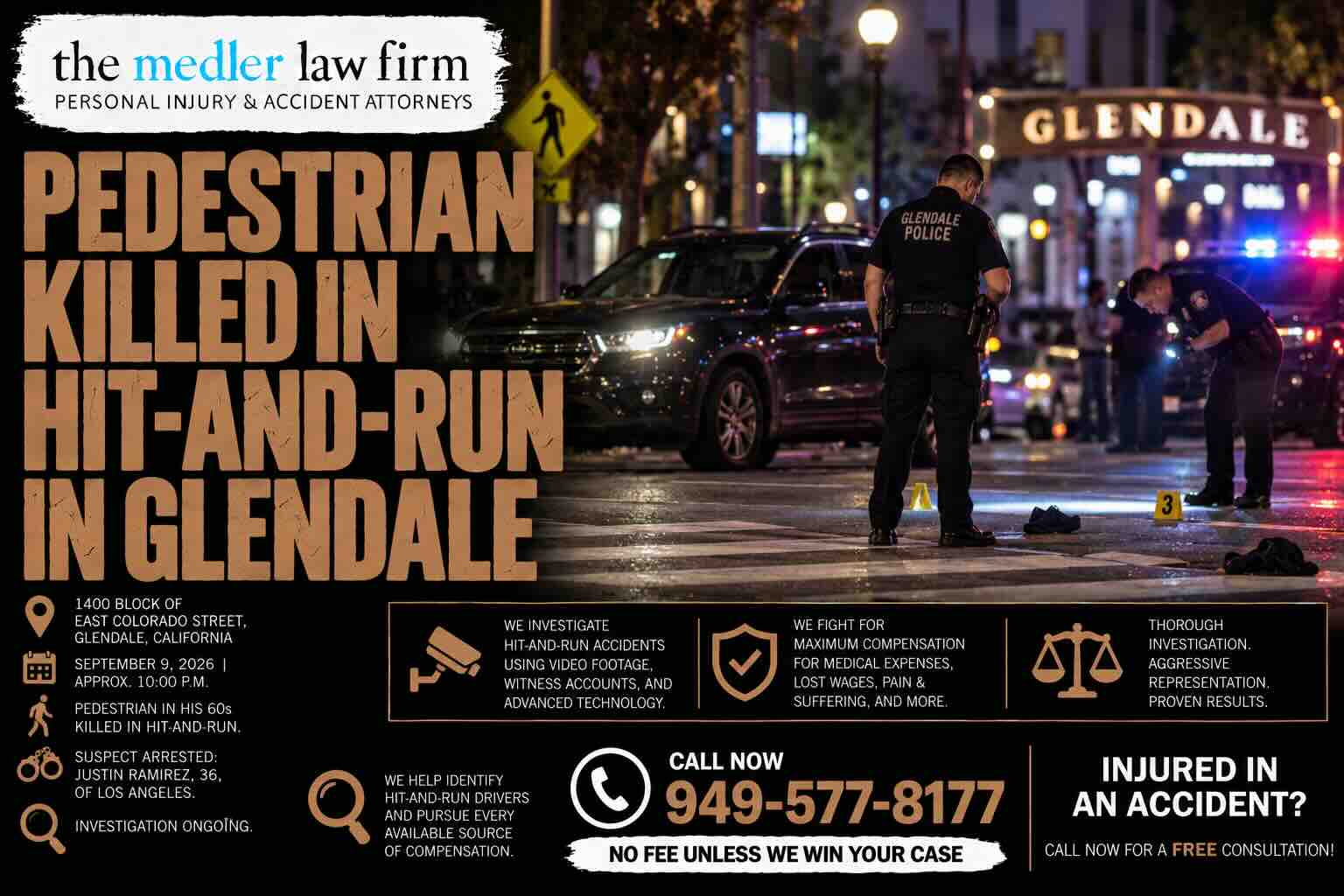 Pedestrian Killed in Hit-and-Run in Glendale