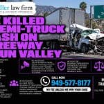 One Killed in Semi-Truck Crash on 5 Freeway in Sun Valley