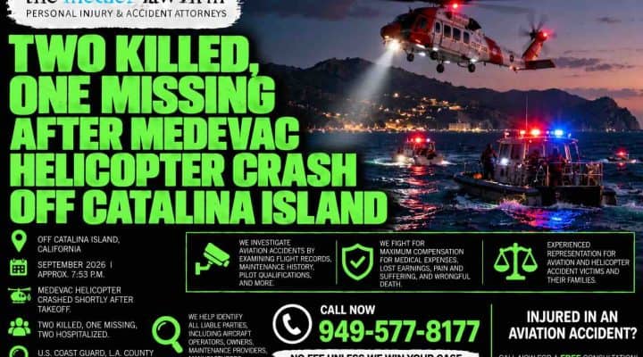 Two Killed, One Missing After Medevac Helicopter Crash Off Catalina Island