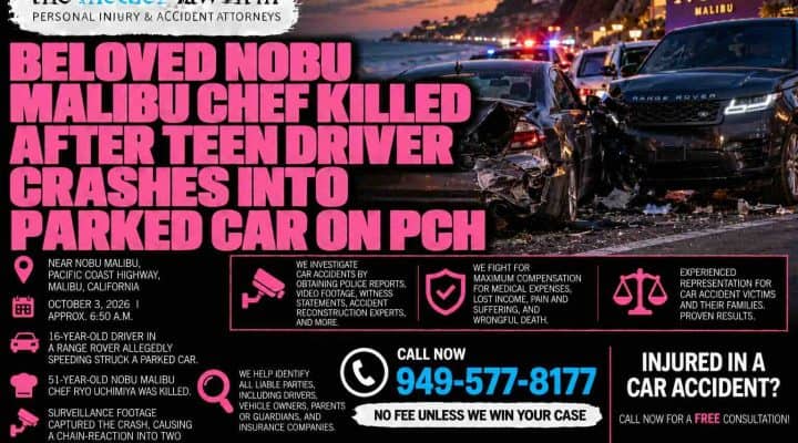 Beloved Nobu Malibu Chef Killed After Teen Driver Crashes into Parked Car on PCH
